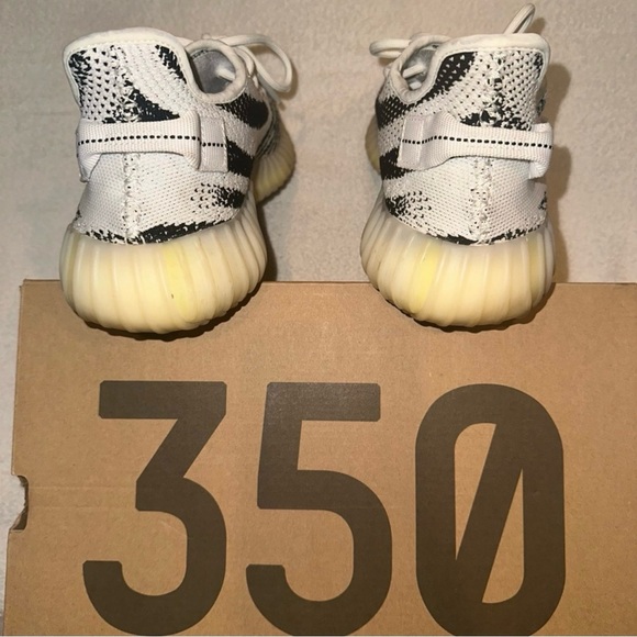 Yeezy Boost. Men’s size 11. White, black, red. Good but worn condition. - Picture 2 of 7